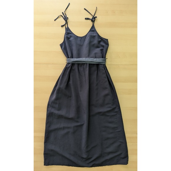 Emerson Fry Livia Maritime Nautical Adjustable Blue Removable Tie Sun Dress - Picture 9 of 11